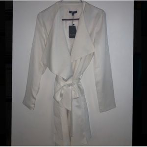FATE white wrap coat